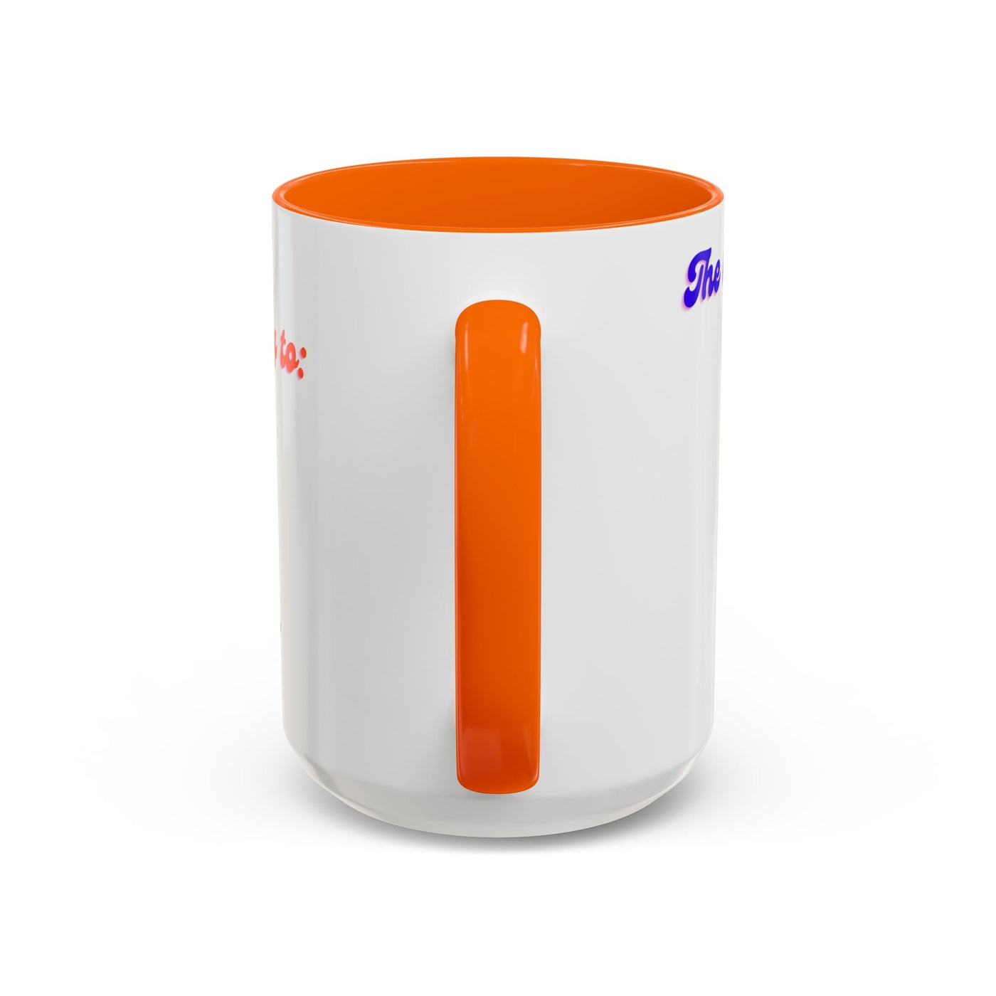 Infinity Butterfly Mug with orange handle, vibrant colors, available in 11oz and 15oz. Ideal for creatives seeking inspiration.