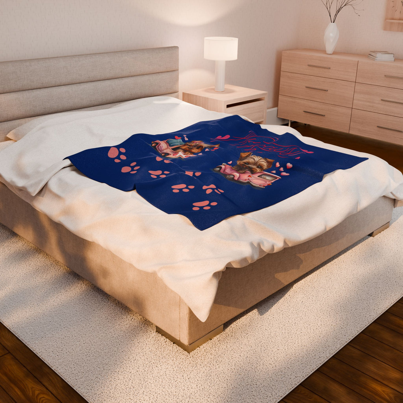 Cozy Pet Lover's Blanket - Always with You, Plush Throw for Home, Dog Lover Gift, Cute Puppy Decor, Heartwarming Gift - NOTALIFY