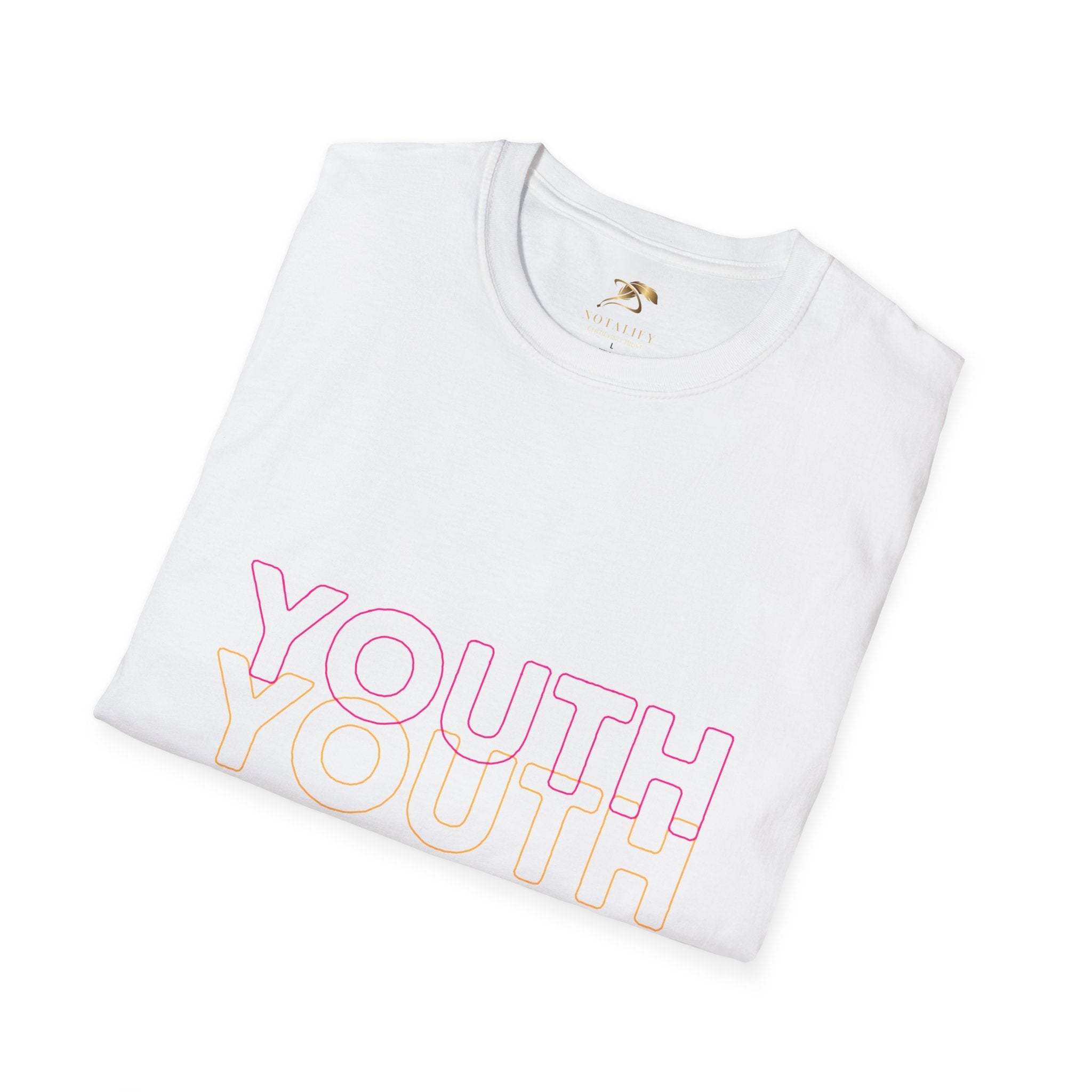 White Youth Day Unisex Softstyle T-Shirt with double outlined 