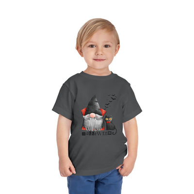 NOTALIFY Boo Halloween Gnome-CAT Toddler T-Shirt | Cute Fall Tee with Candy Bucket | Soft Cotton Short Sleeve | Spooky Outfit