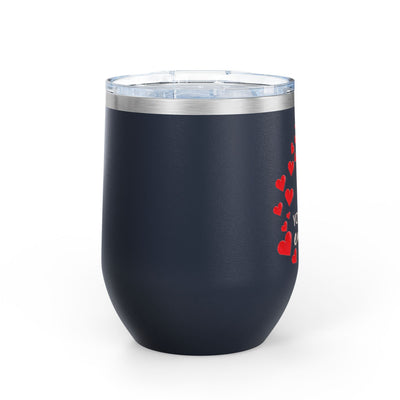 Positive Affirmation Wine Tumbler, 12oz stainless steel, insulated cup with leak-proof lid.