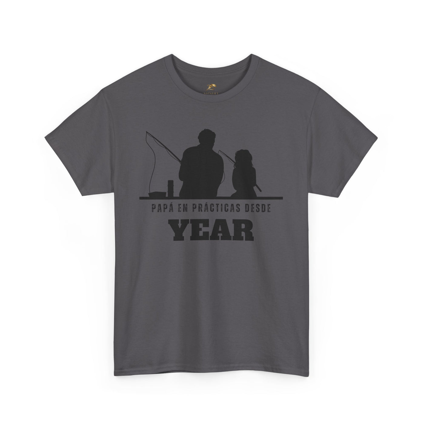 Fishing Dad Shirt | Papá en Prácticas Desde [Year] | Personalized Dad & Son/Daughter Fishing Tee | Fathers Day Gift | Spanish Custom T-Shirt
