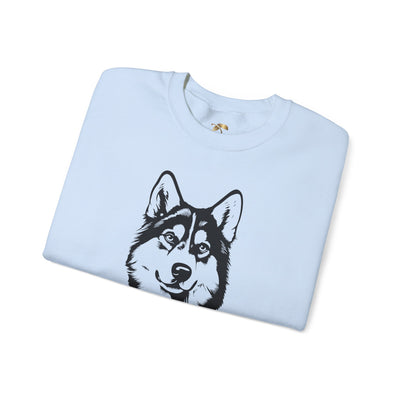 Husky Lover Sweatshirt, Pet's Name Personalized Gift Idea, Husky Dog Owner Apparel, Custom Dog Paw Print Jumper, Comfy Crewneck - NOTALIFY