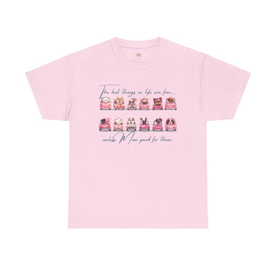 Cute Dogs Mother's Day T-Shirt, Best Things In Life Are Free, Unisex Tee, Gift For Mom, Heavy Cotton Shirt - NOTALIFY