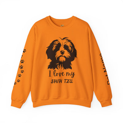 Shih Tzu Dog Lover Sweatshirt, Pet's Name Personalized Gift Idea, Frenchie Dog Owner Apparel, Custom Dog Paw Print Jumper, Comfy Crewneck