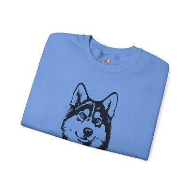 Husky Lover Sweatshirt, Pet's Name Personalized Gift Idea, Husky Dog Owner Apparel, Custom Dog Paw Print Jumper, Comfy Crewneck - NOTALIFY