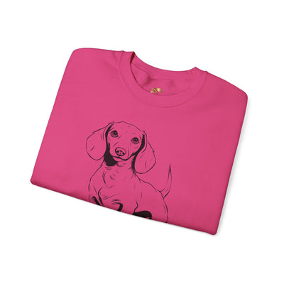 Dachshund Dog Lover Sweatshirt, Pet's Name Personalized Gift Idea, Dachshund Dog Owner Apparel, Custom Dog Paw Print Jumper, Comfy Crewneck