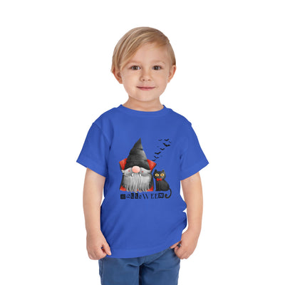 NOTALIFY Boo Halloween Gnome-CAT Toddler T-Shirt | Cute Fall Tee with Candy Bucket | Soft Cotton Short Sleeve | Spooky Outfit