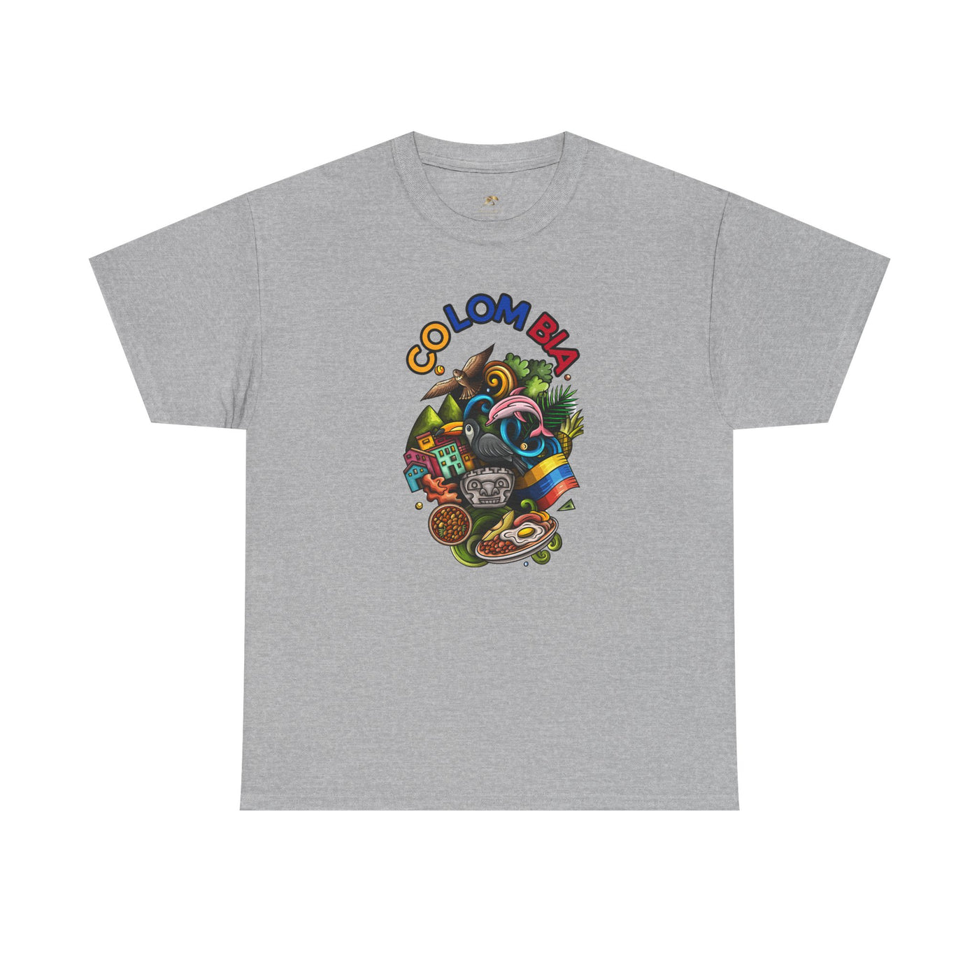 Colorful Unisex Heavy Cotton Tee with Joyful Message, Fun T-Shirt, Cas