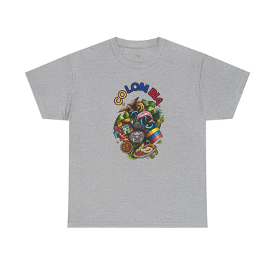 Colorful Unisex Heavy Cotton Tee with Joyful Message, Fun T-Shirt, Cas
