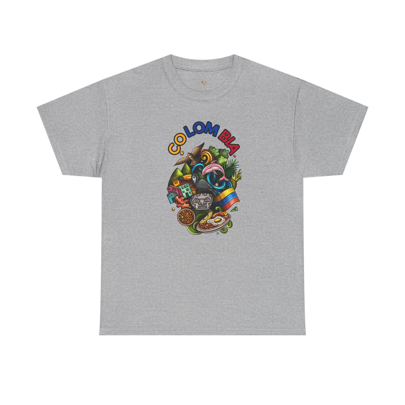 Colorful Unisex Heavy Cotton Tee with Joyful Message, Fun T-Shirt, Cas
