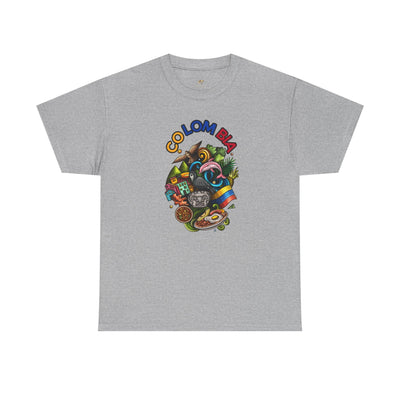 Colorful Unisex Heavy Cotton Tee with Joyful Message, Fun T-Shirt, Cas