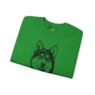Husky Lover Sweatshirt, Pet's Name Personalized Gift Idea, Husky Dog Owner Apparel, Custom Dog Paw Print Jumper, Comfy Crewneck - NOTALIFY