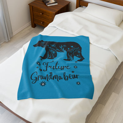 Cozy Velveteen Plush Blanket, Perfect Gift for Moms and Grandmothers, Nursery Decor and Baby Showers, Soft Throw for Home - NOTALIFY