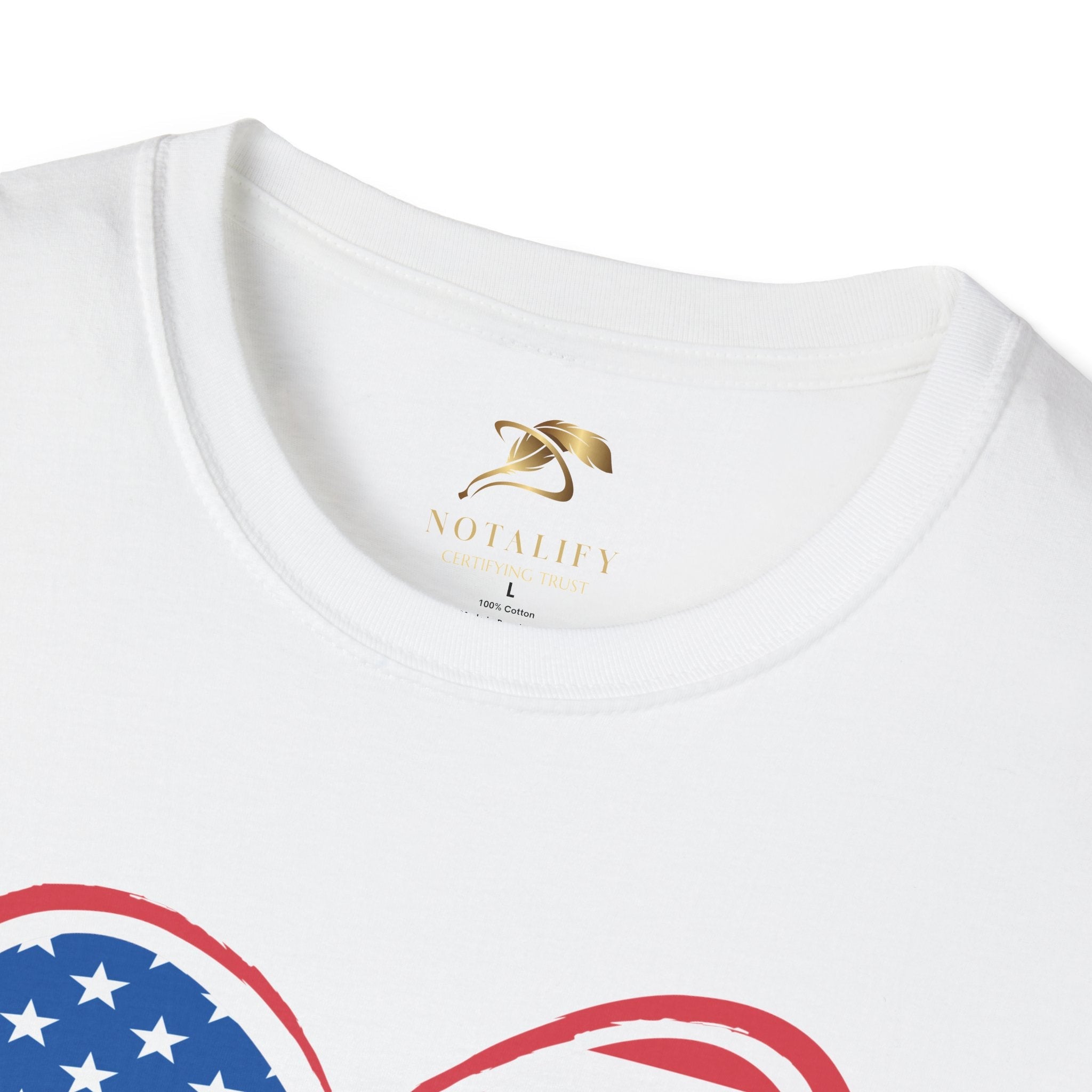 LOVE USA Patriotic T-Shirt with American flag design, perfect for Independence Day and celebrations.