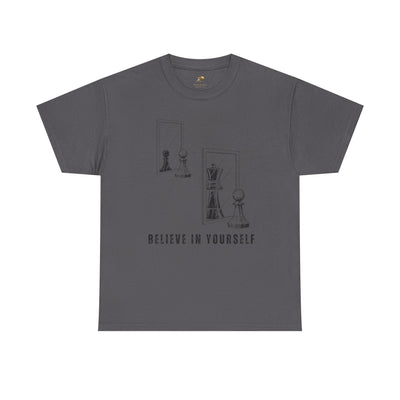 Believe in Yourself. Chess Pawn to King Reflection Tee | Inspirational Self-Esteem Tee | Motivational Shirt | Growth Mindset Gift | Unisex