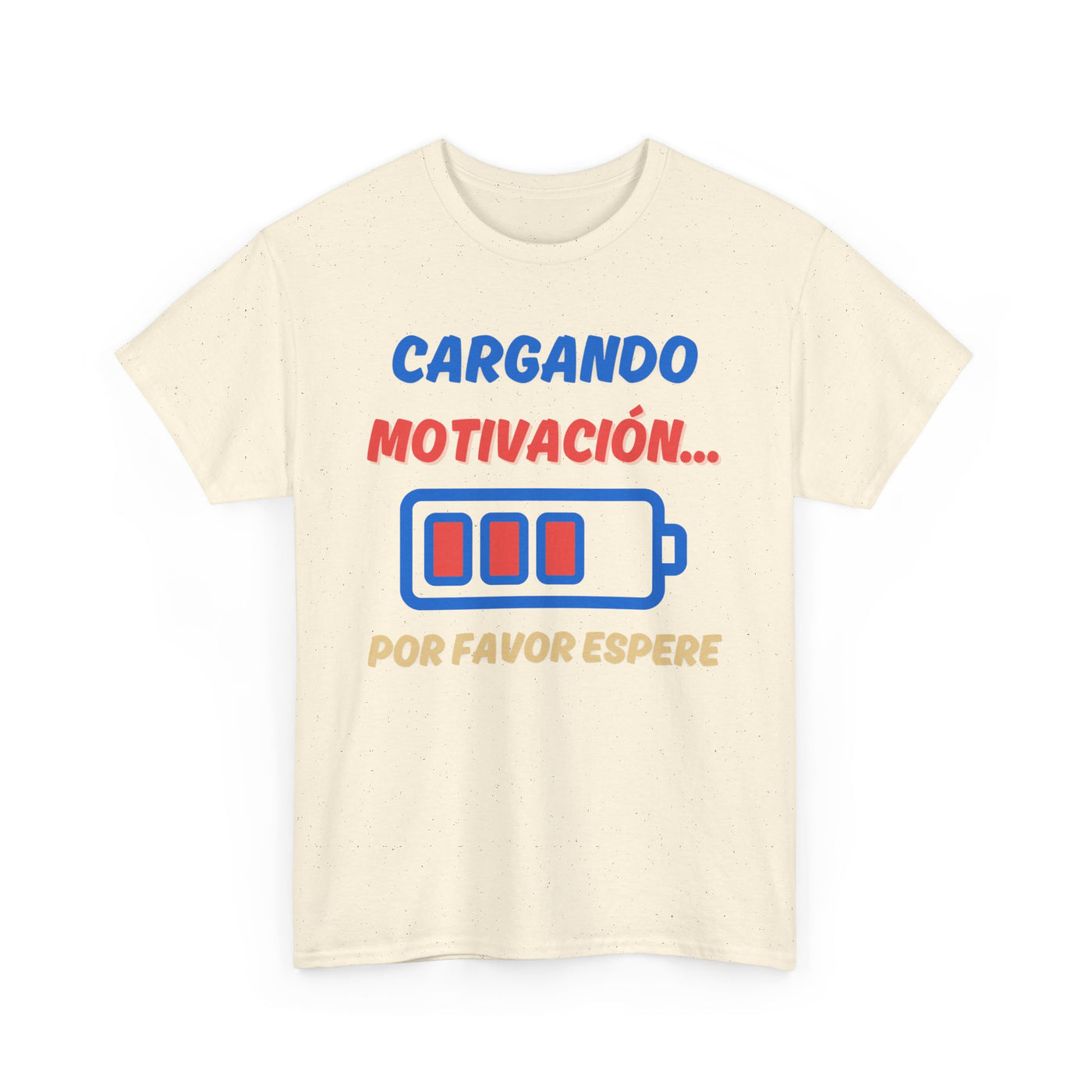 Cargando Motivación, Por Favor Espere Spanish Funny Tee | Loading Motivation Tee | Battery Graphic Shirt | Motivational Quote | Unisex Gift