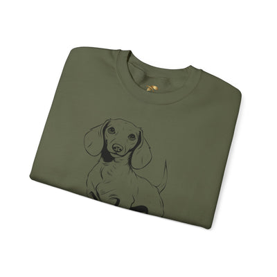 Dachshund Dog Lover Sweatshirt, Pet's Name Personalized Gift Idea, Dachshund Dog Owner Apparel, Custom Dog Paw Print Jumper, Comfy Crewneck - NOTALIFY