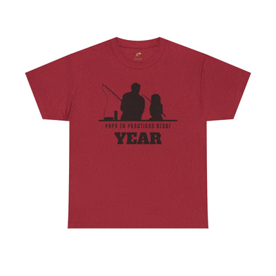 Fishing Dad Shirt | Papá en Prácticas Desde [Year] | Personalized Dad & Son/Daughter Fishing Tee | Fathers Day Gift | Spanish Custom T-Shirt