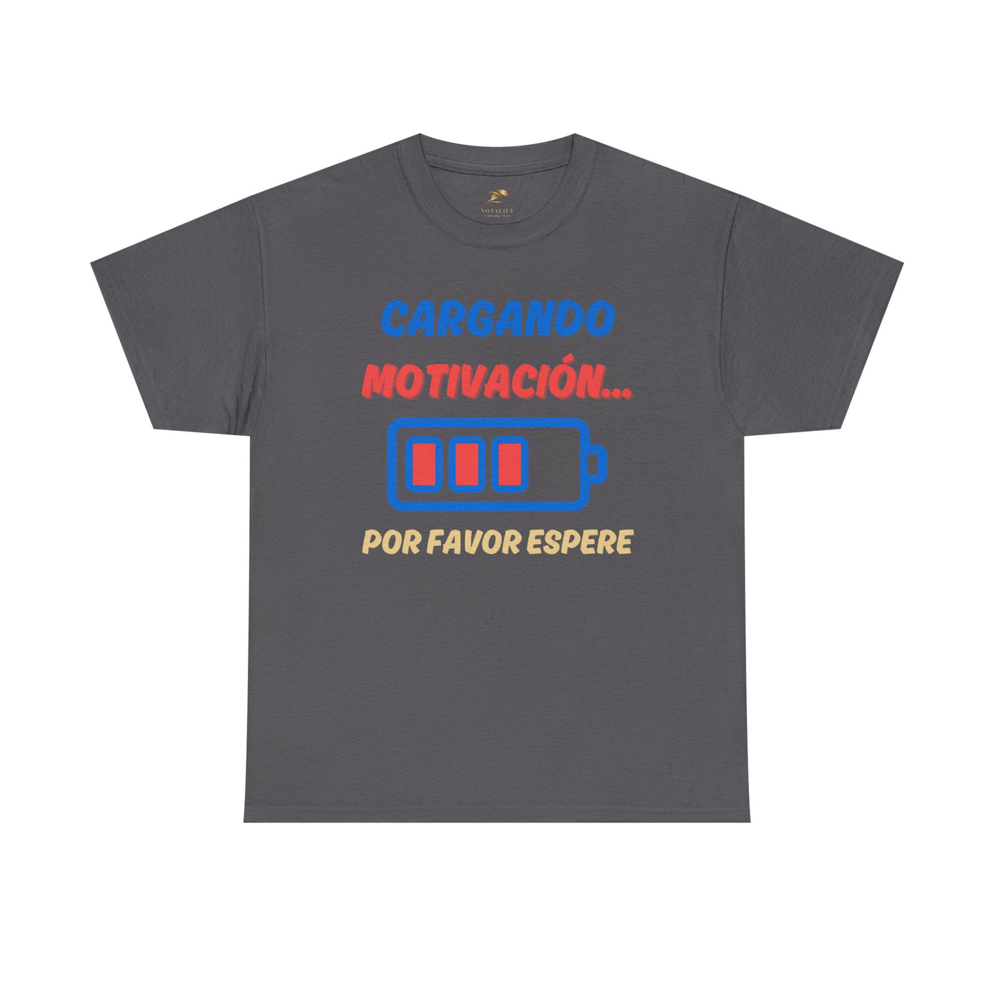 Cargando Motivación, Por Favor Espere Spanish Funny Tee | Loading Motivation Tee | Battery Graphic Shirt | Motivational Quote | Unisex Gift