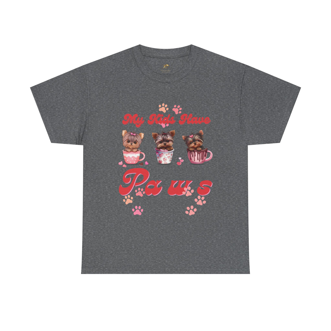 Dog Lover Unisex Tee, Animal Parent Tshirt, My Kids Have Paws Shirt, Cute Puppy Graphic Tee, Pet Owner Gift, Casual Dog Mom Dad Top - NOTALIFY
