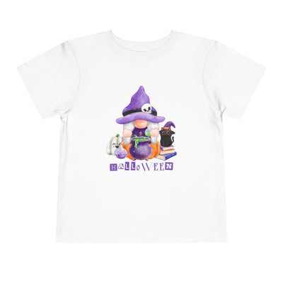 NOTALIFY Halloween Gnome Toddler TEE 1| Cute Fall Tee with Pumpkin | Soft Cotton Short Sleeve | Spooky Autumn Outfit for Kids