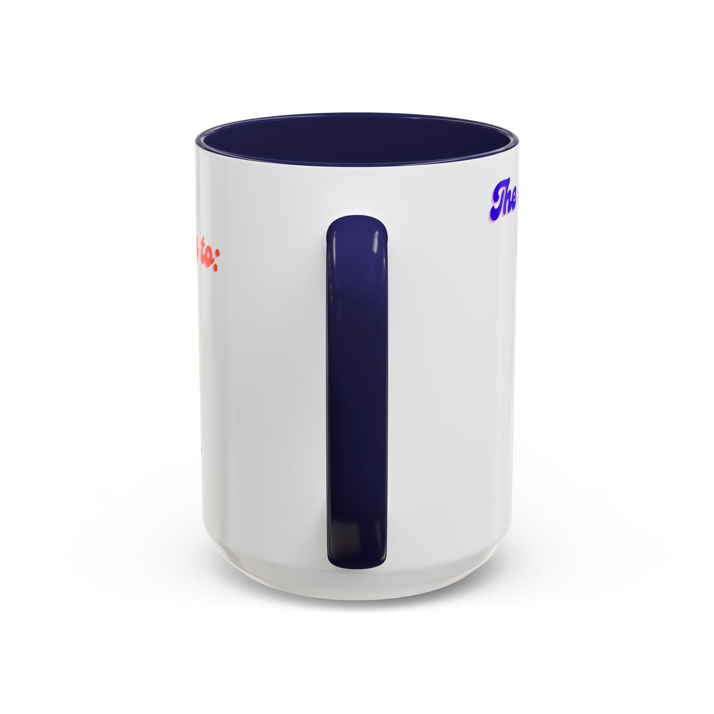 Infinity Butterfly Mug with dark blue interior and handle, 15oz, creative gift for inspiration.