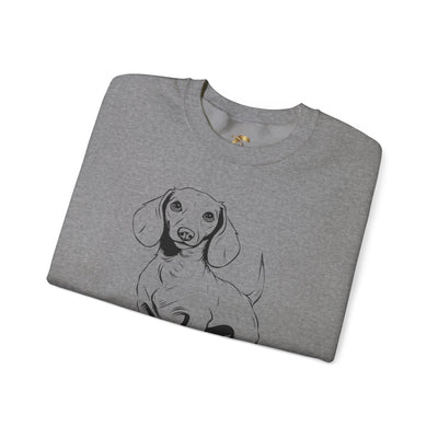 Dachshund Dog Lover Sweatshirt, Pet's Name Personalized Gift Idea, Dachshund Dog Owner Apparel, Custom Dog Paw Print Jumper, Comfy Crewneck - NOTALIFY