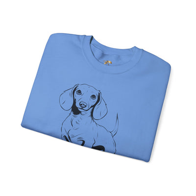 Dachshund Dog Lover Sweatshirt, Pet's Name Personalized Gift Idea, Dachshund Dog Owner Apparel, Custom Dog Paw Print Jumper, Comfy Crewneck - NOTALIFY