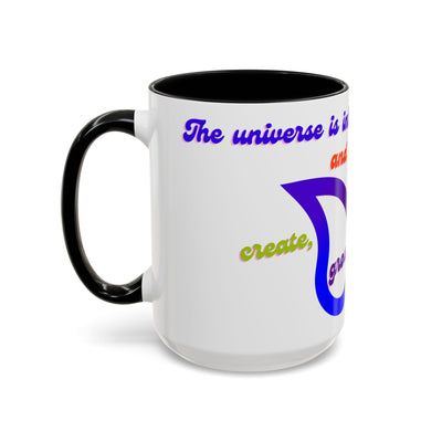 Infinity Butterfly Mug featuring vibrant design, motivational quotes, and black handle, available in 11oz and 15oz sizes.