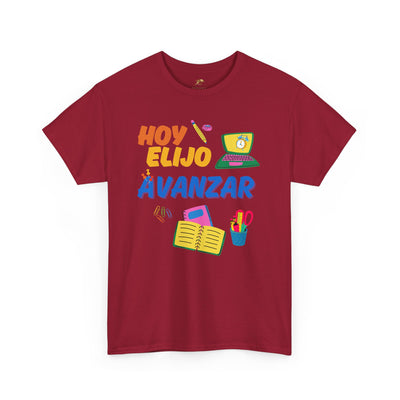 Hoy Elijo Avanzar Spanish Motivational T-Shirt | Back to School Teacher Tee | Growth Mindset Shirt | Spanish Student Gift | Unisex Tee