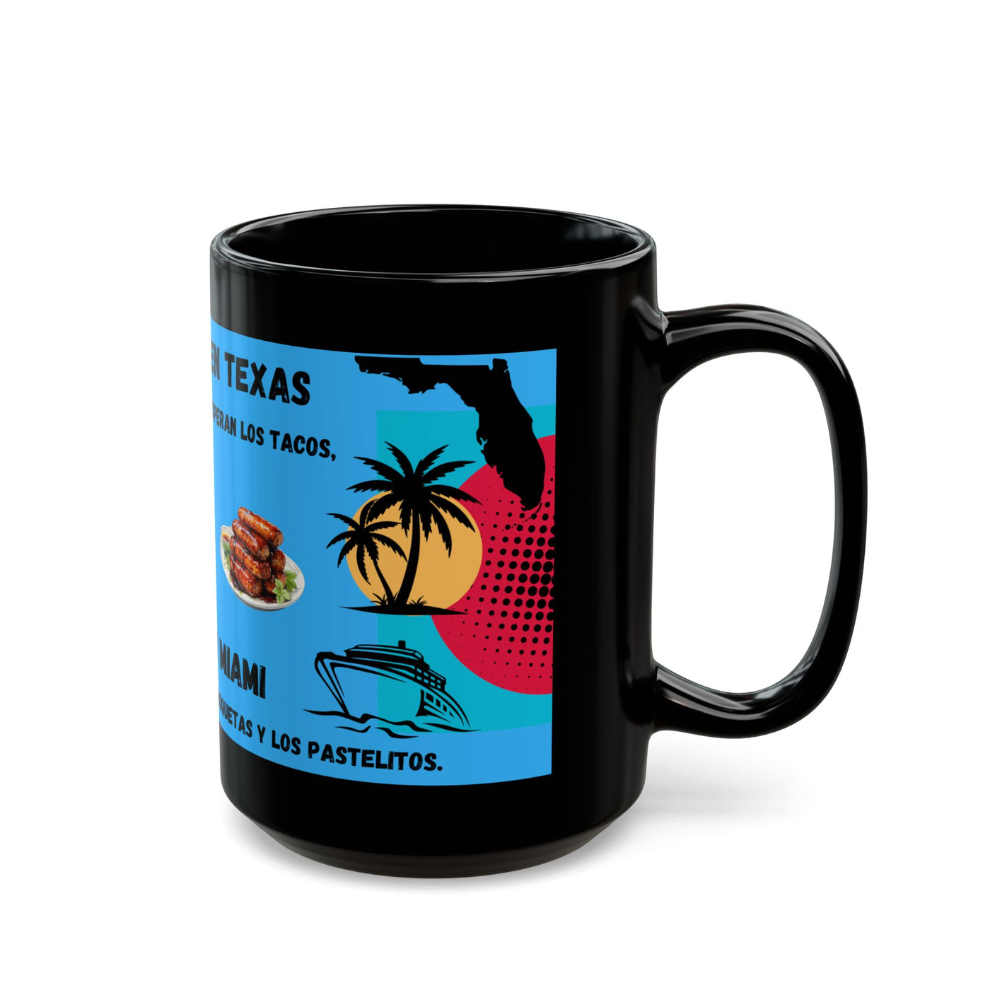 Fun Black Mug, Texas vs Miami Theme, Perfect Gift for Coffee Lovers, Birthday, Parties, Moving to Texas, Leaving Miami, Texas - NOTALIFY