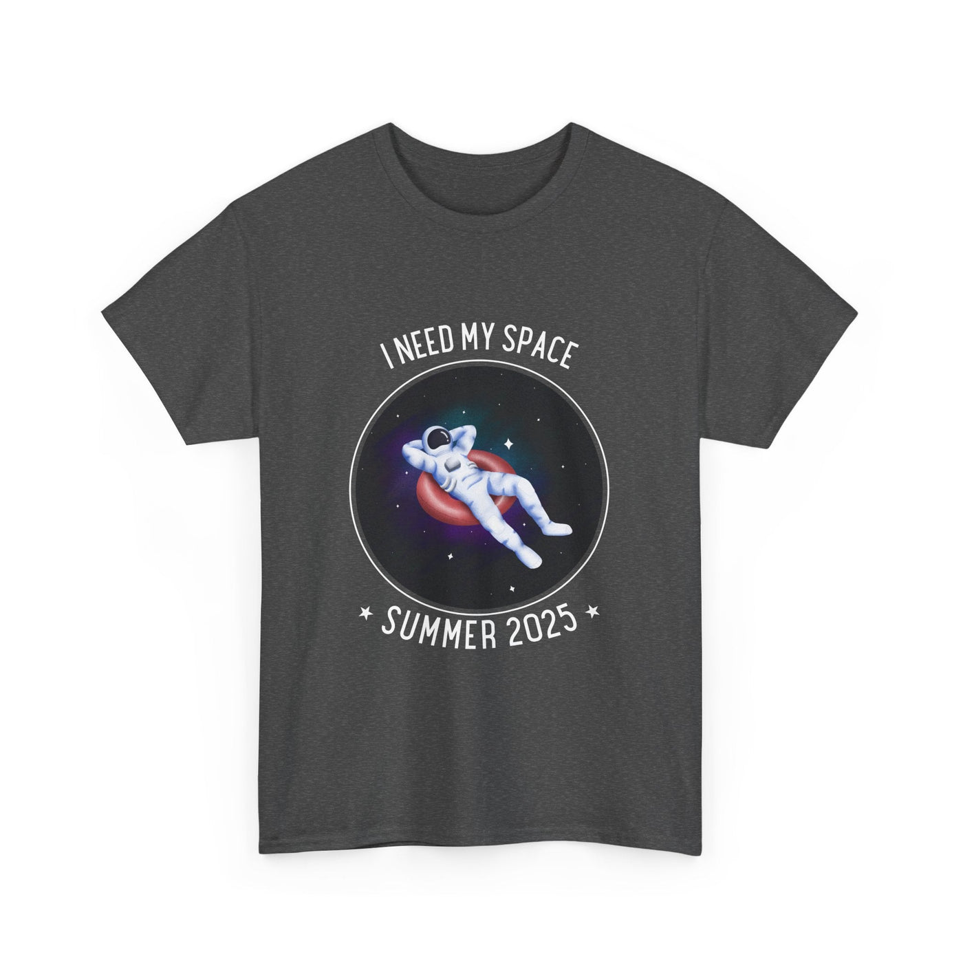 Astronaut Space Vibes Tee with galaxy graphic and cosmic relaxation theme.