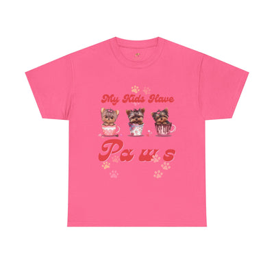 Dog Lover Unisex Tee, Animal Parent Tshirt, My Kids Have Paws Shirt, Cute Puppy Graphic Tee, Pet Owner Gift, Casual Dog Mom Dad Top - NOTALIFY