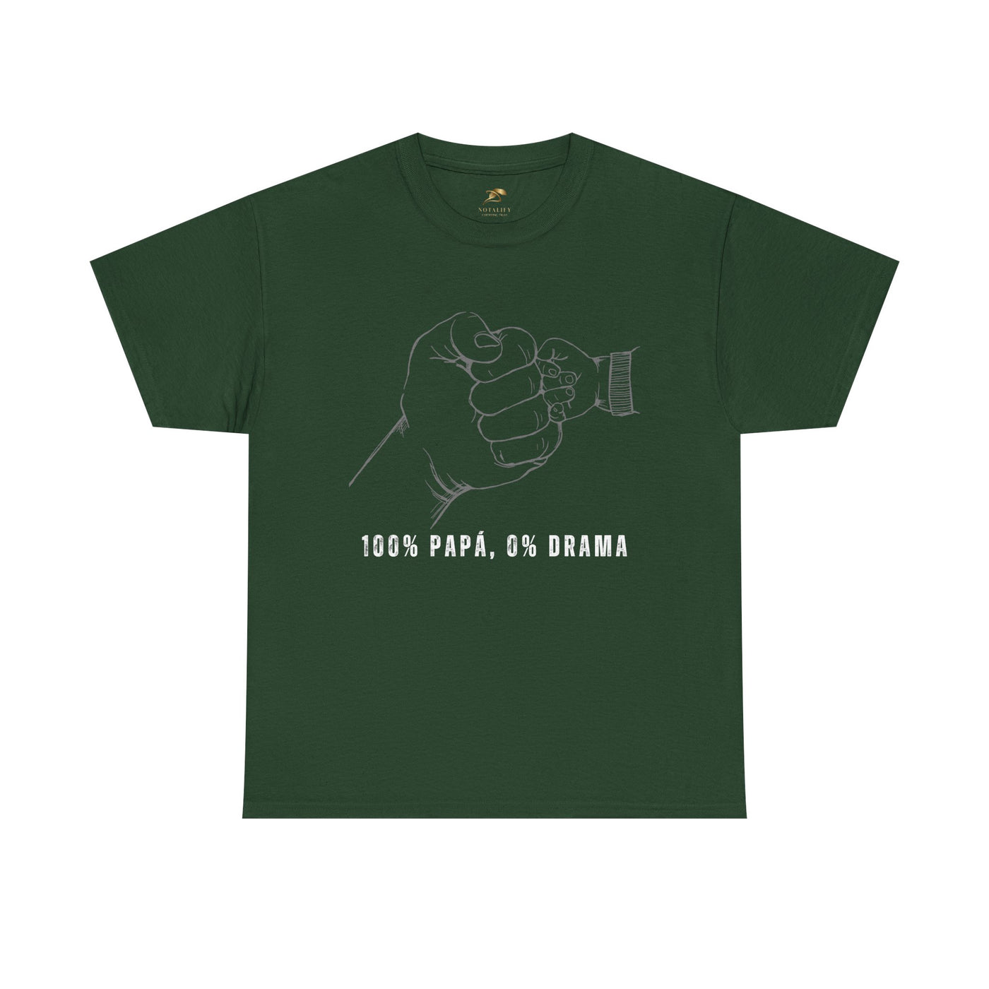 100 Percent Papá 0 Percent Drama Shirt | Funny Spanish Dad Tee | Fathers Day Gift for Dad| Cool Latino Dad Shirt | Parent Humor Graphic Tee
