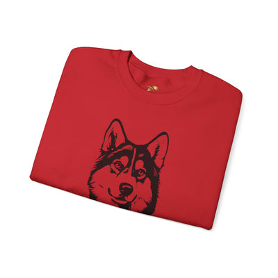 Husky Lover Sweatshirt, Pet's Name Personalized Gift Idea, Husky Dog Owner Apparel, Custom Dog Paw Print Jumper, Comfy Crewneck - NOTALIFY