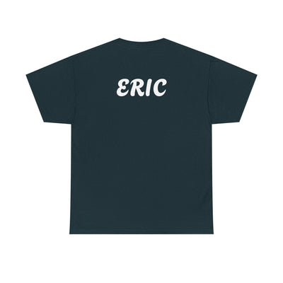 Unique "Be The Only One" barcode t-shirt in blue with a minimalist design
