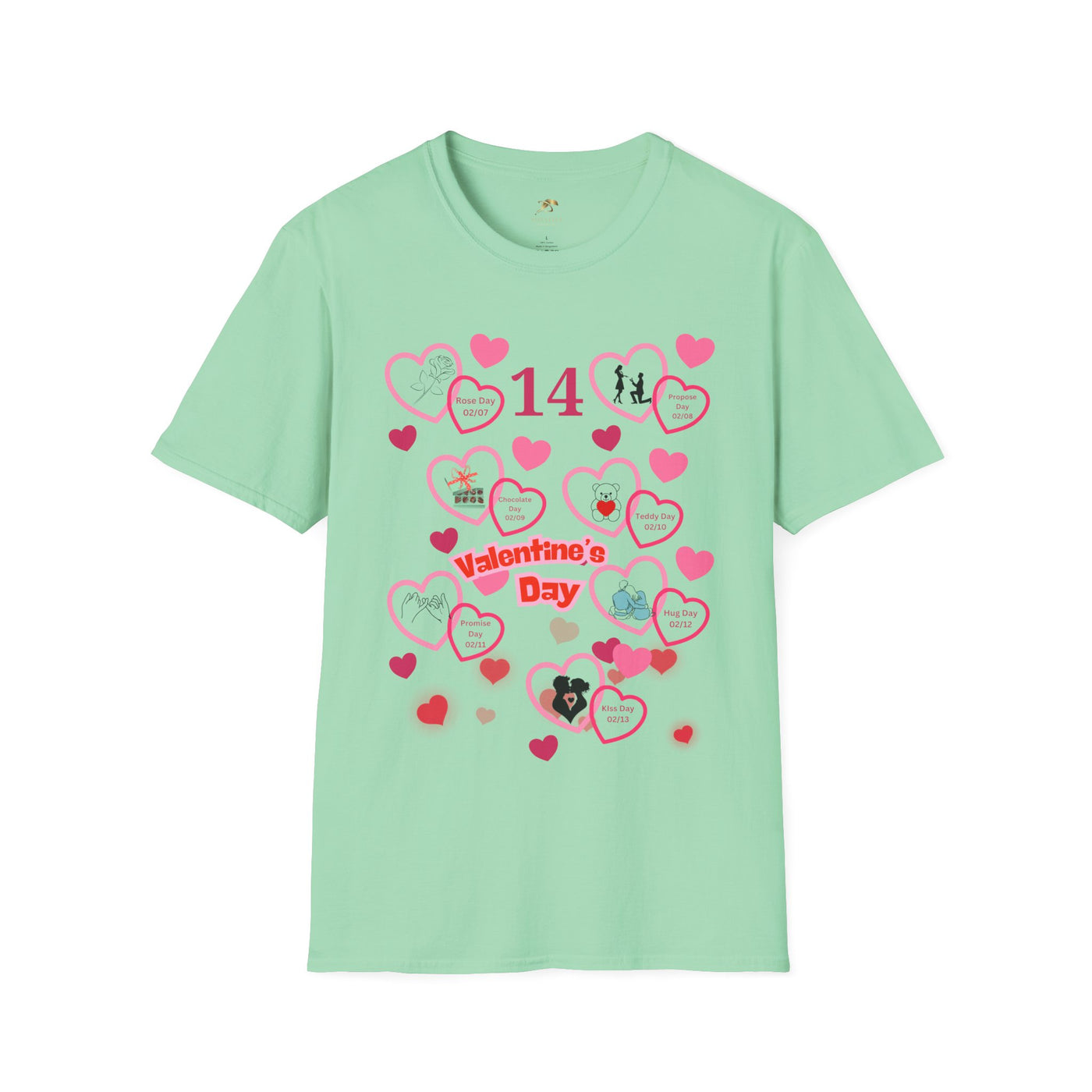 Valentines Week Love Unisex T-Shirt - Kiss Day Proposal Promise Hug Teddy Chocolate Tee Gift for Him - NOTALIFY