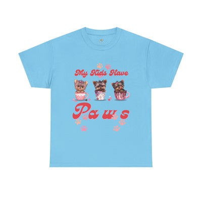 Dog Lover Unisex Tee, Animal Parent Tshirt, My Kids Have Paws Shirt, Cute Puppy Graphic Tee, Pet Owner Gift, Casual Dog Mom Dad Top - NOTALIFY