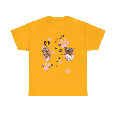 Pet Lover Unisex Heavy Cotton Tee, Love My Pet Shirt, Dog Cat Owner Gift, Animal Lover Apparel, Customized Pet Tee - NOTALIFY