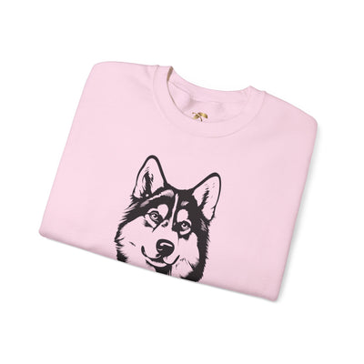 Husky Lover Sweatshirt, Pet's Name Personalized Gift Idea, Husky Dog Owner Apparel, Custom Dog Paw Print Jumper, Comfy Crewneck - NOTALIFY
