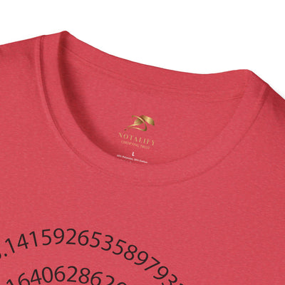 Pi Day Unisex Softstyle T-Shirt, Math Geek Gift, Irrationally Awesome Tee, March 14 Celebration Shirt, Mathematics Lover Top - NOTALIFY