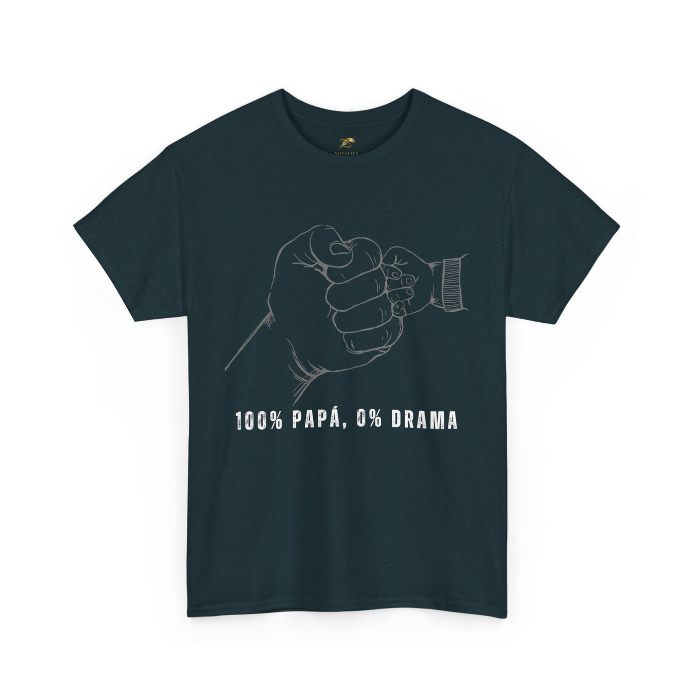 100 Percent Papá 0 Percent Drama Shirt | Funny Spanish Dad Tee | Fathers Day Gift for Dad| Cool Latino Dad Shirt | Parent Humor Graphic Tee