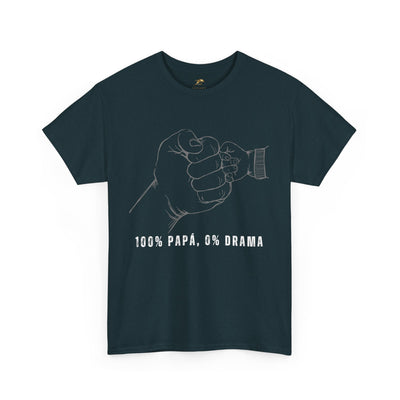 100 Percent Papá 0 Percent Drama Shirt | Funny Spanish Dad Tee | Fathers Day Gift for Dad| Cool Latino Dad Shirt | Parent Humor Graphic Tee