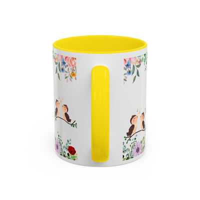Mug, Inspirational Ceramic Cup w/ Flower Design, Bloom where you are p