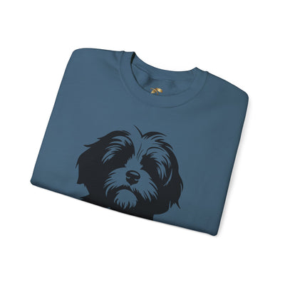 Shih Tzu Dog Lover Sweatshirt, Pet's Name Personalized Gift Idea, Frenchie Dog Owner Apparel, Custom Dog Paw Print Jumper, Comfy Crewneck