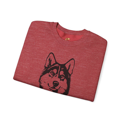 Husky Lover Sweatshirt, Pet's Name Personalized Gift Idea, Husky Dog Owner Apparel, Custom Dog Paw Print Jumper, Comfy Crewneck - NOTALIFY