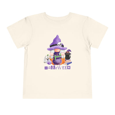 NOTALIFY Halloween Gnome Toddler TEE 1| Cute Fall Tee with Pumpkin | Soft Cotton Short Sleeve | Spooky Autumn Outfit for Kids