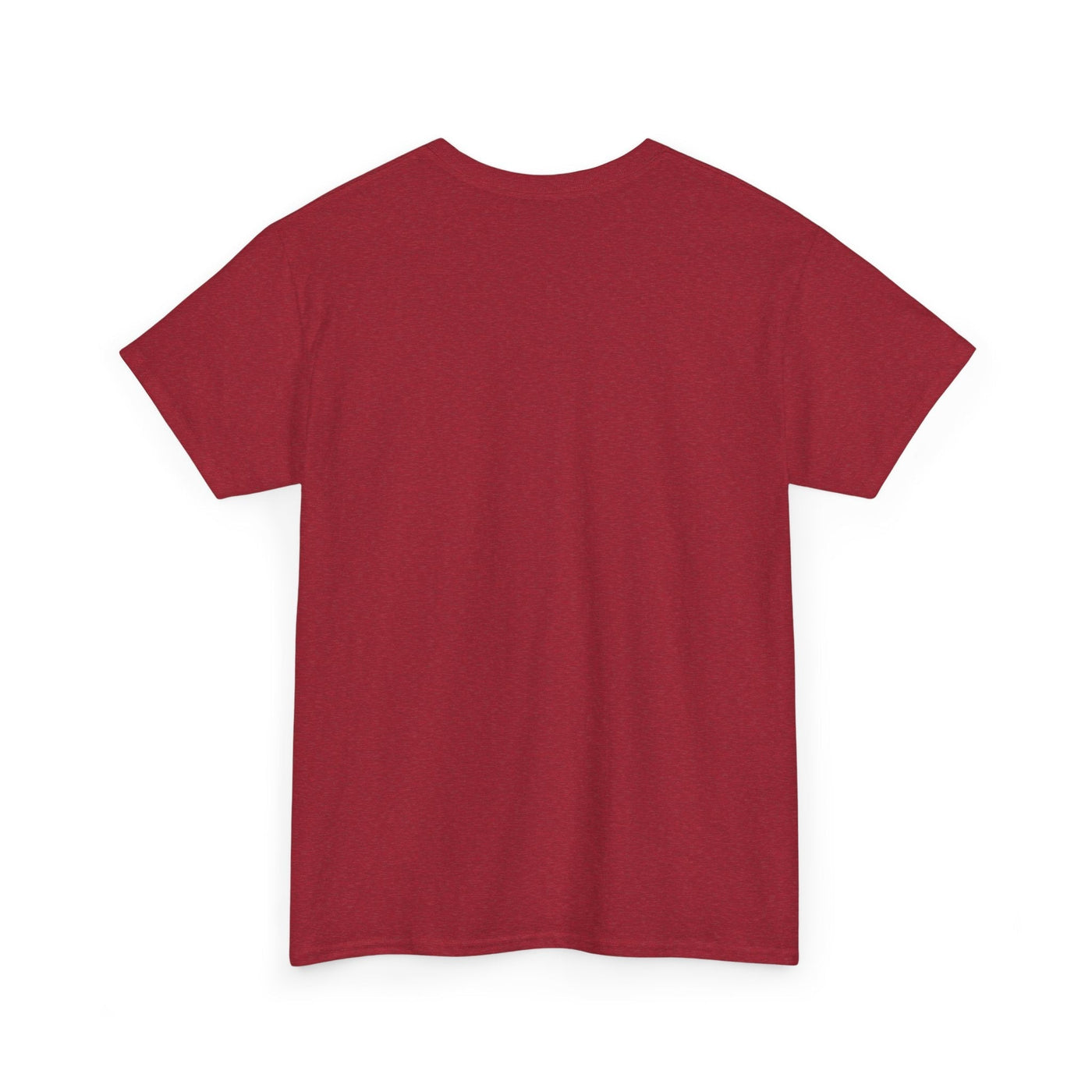 Unisex graphic tee in red with a retro 90s nostalgia vibe, featuring "Be Kind, Rewind Often" positive quote.