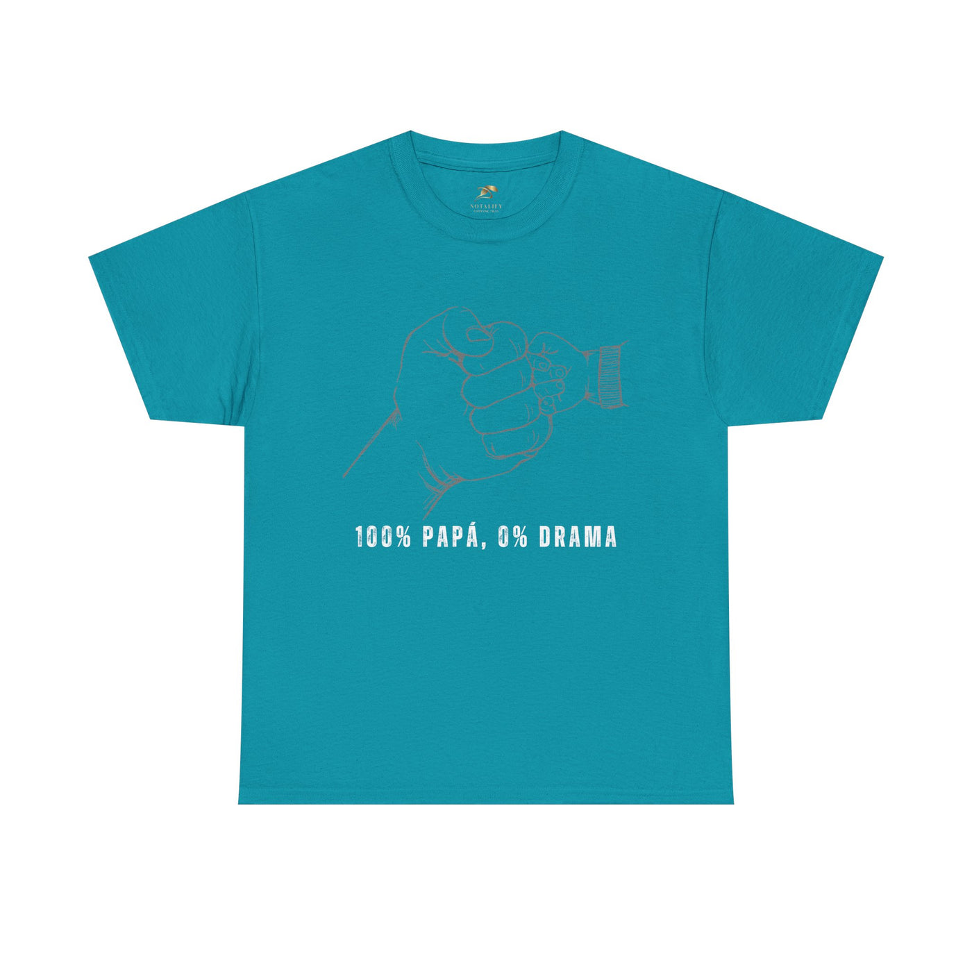 100 Percent Papá 0 Percent Drama Shirt | Funny Spanish Dad Tee | Fathers Day Gift for Dad| Cool Latino Dad Shirt | Parent Humor Graphic Tee